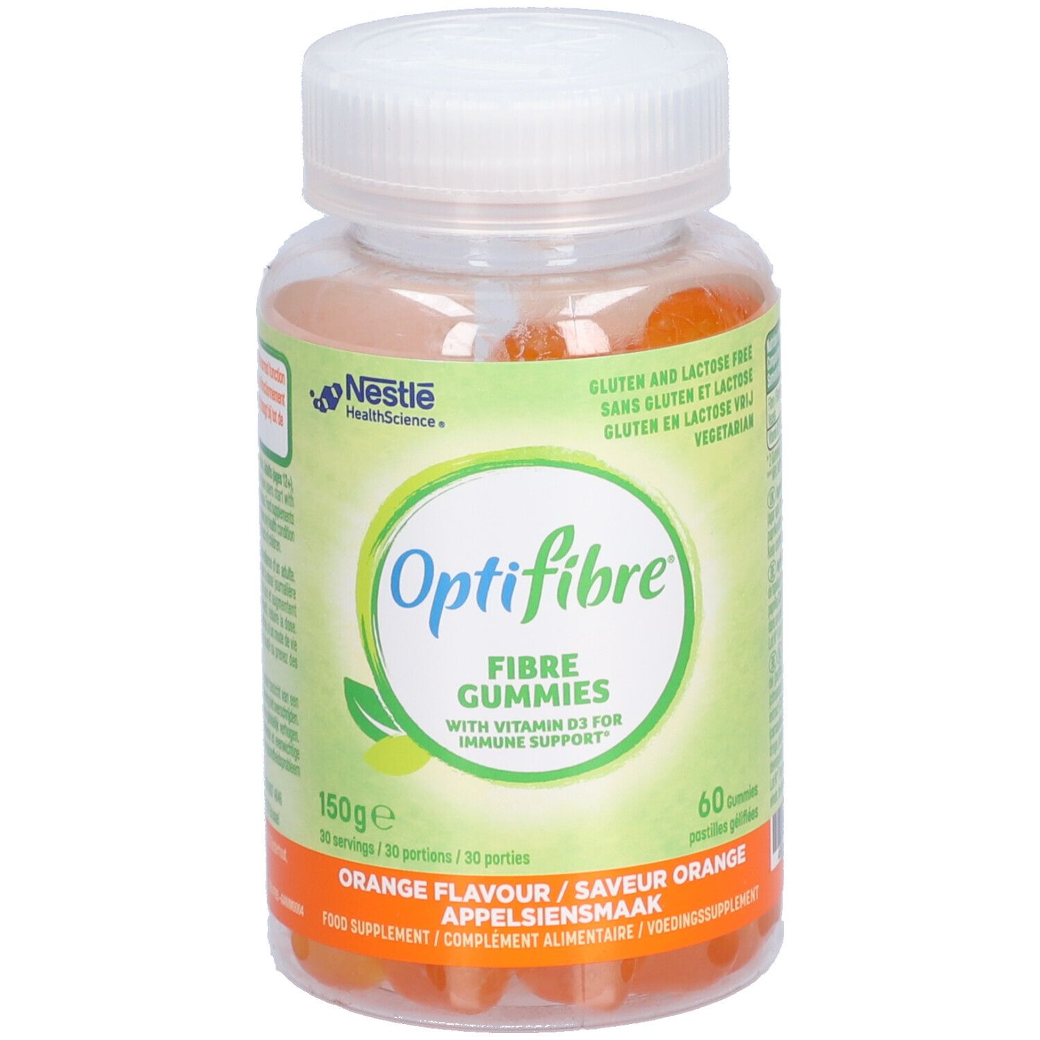 Nestle Optifibre Gummies  Appelsiensmaak