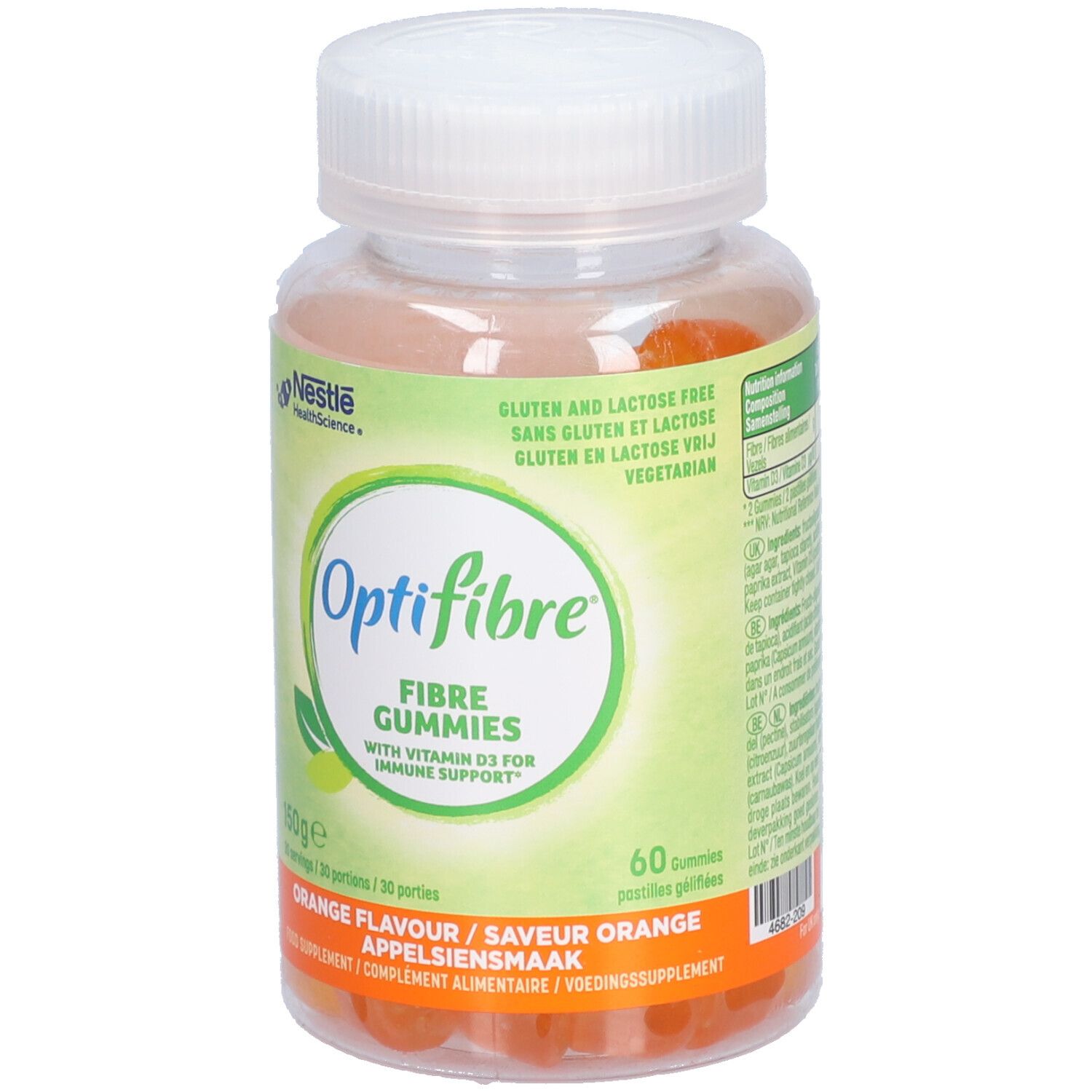 Nestle Optifibre Gummies  Appelsiensmaak