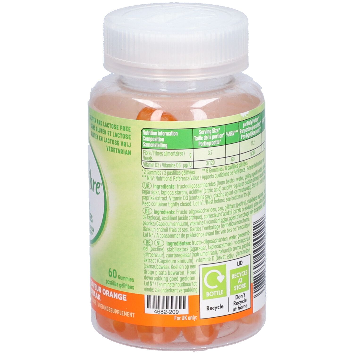 Nestle Optifibre Gummies  Appelsiensmaak