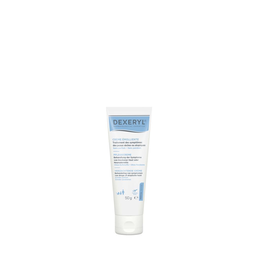 Tube de crème Dexeryl. 50g. Traitement des peaux sèches ou atopiques.