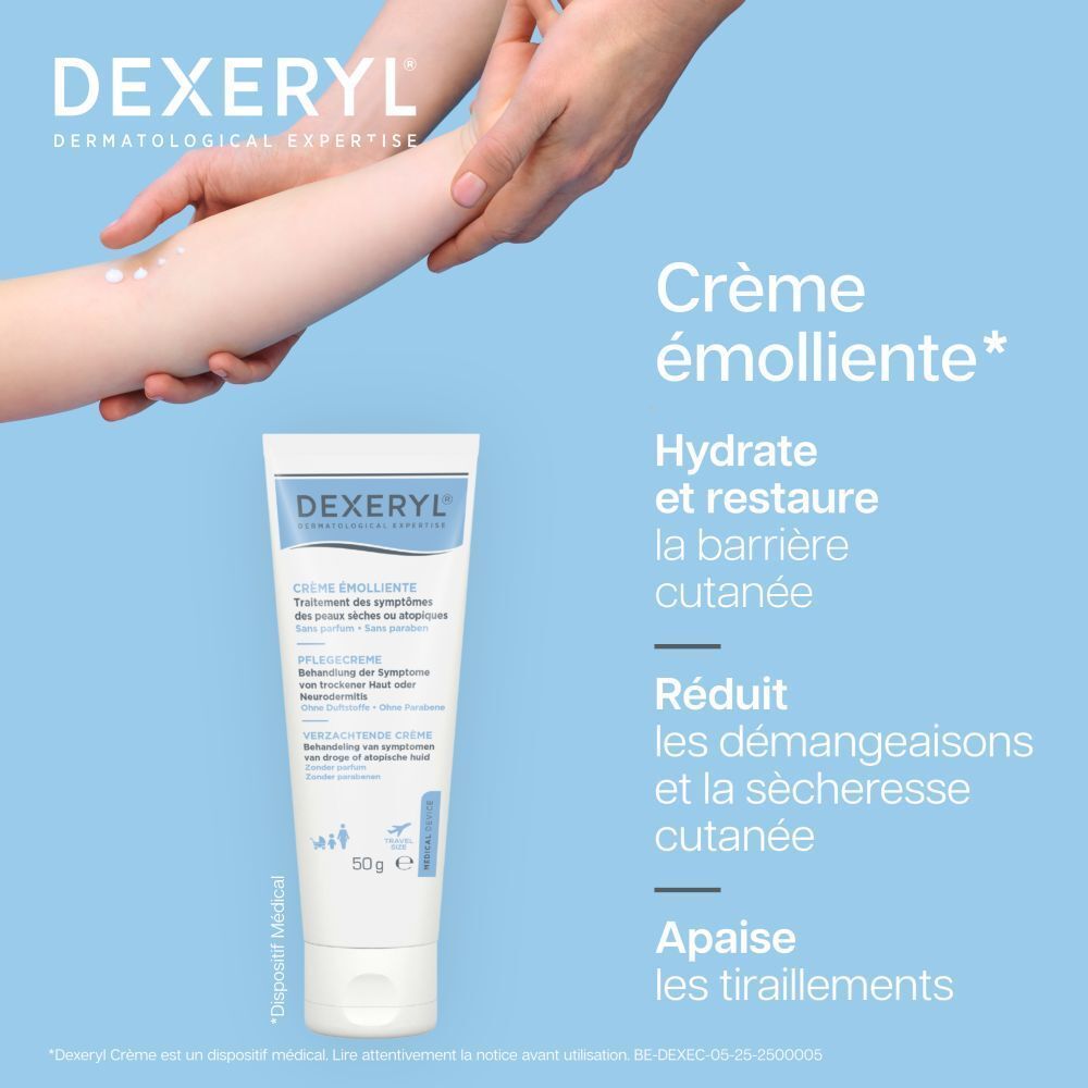 Boîte avec nom et logo du produit. 50g. Dispositif médical.