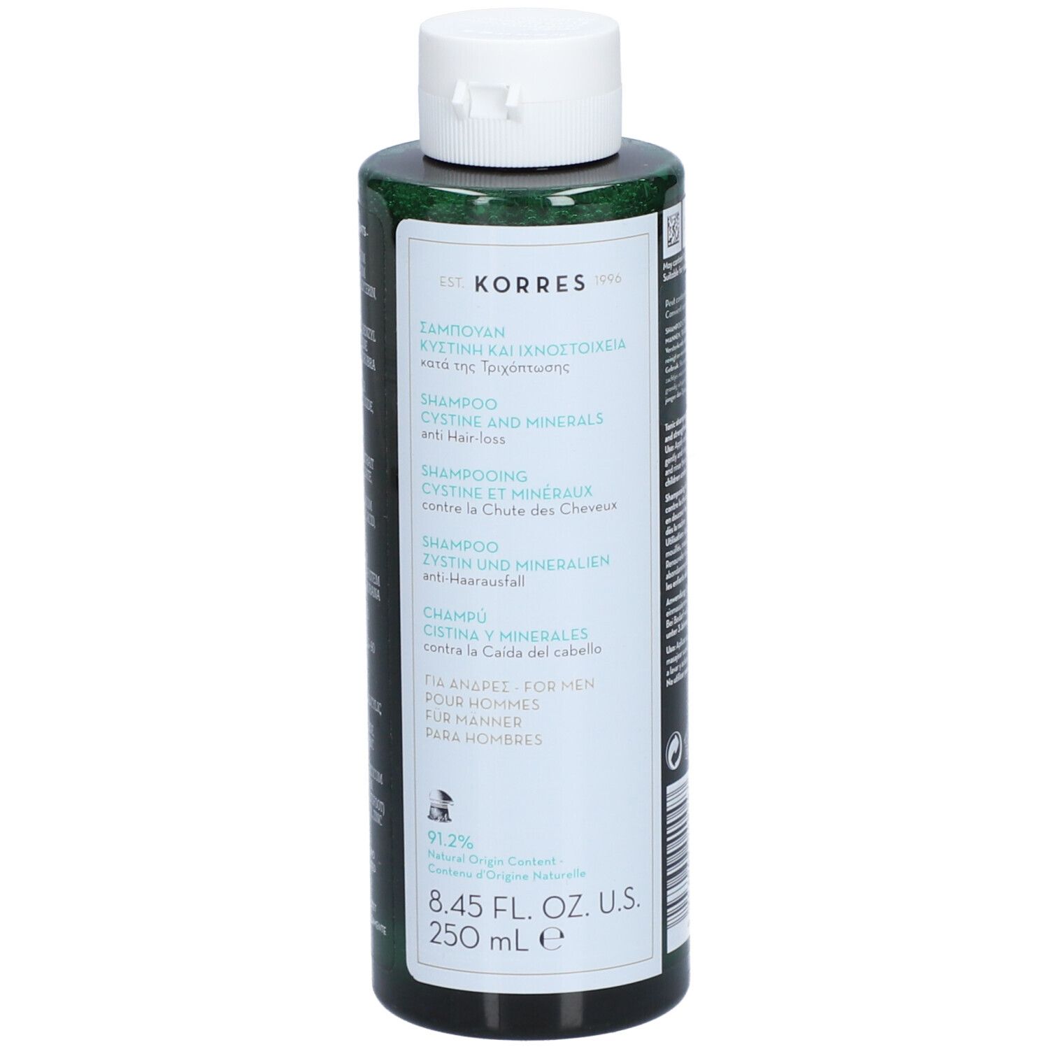 Korres Shampooing Anti-Chute Homme Cystine et Minéraux