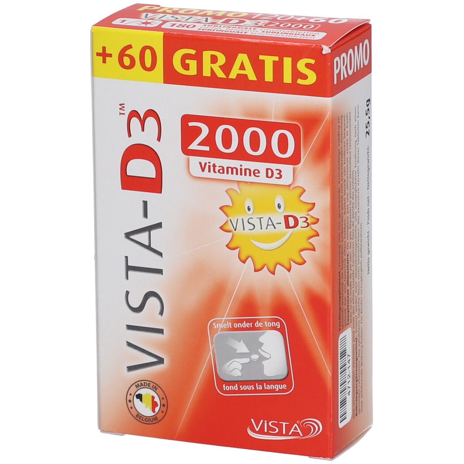 VISTA-D3™ 2000 + 60 Zartbittertabletten
