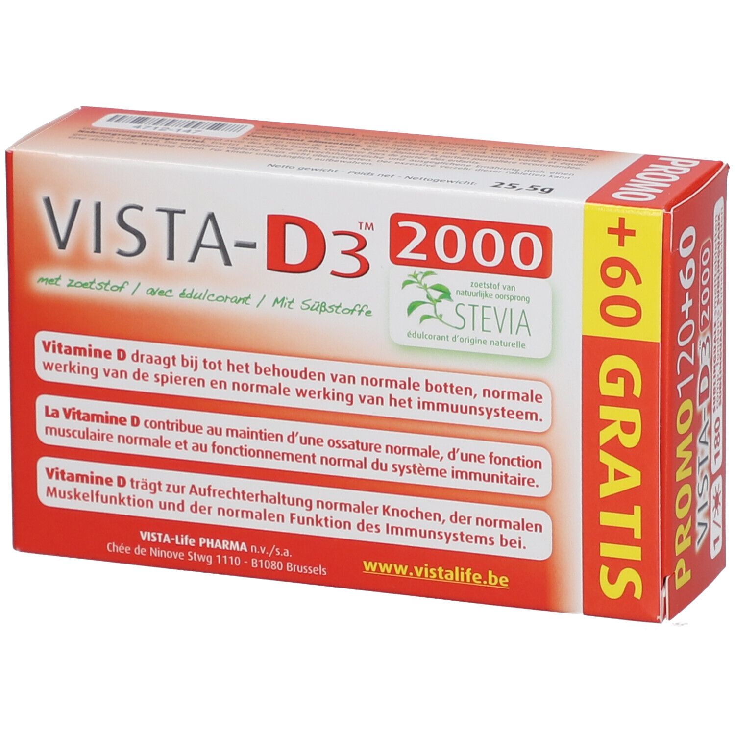 VISTA-D3™ 2000 + 60 Zartbittertabletten