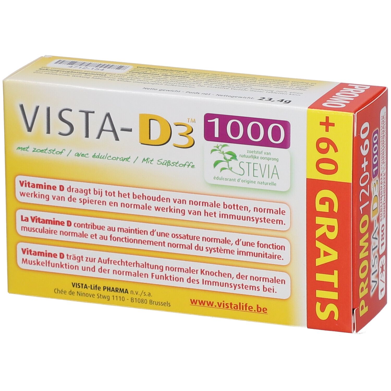 VISTA-D3™ 1000 + 60 Smelttabletten GRATIS Duo