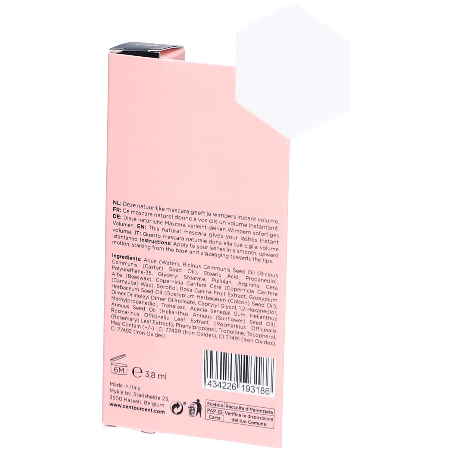 Cent Pur Cent Mini-Wimperntusche Schwarz