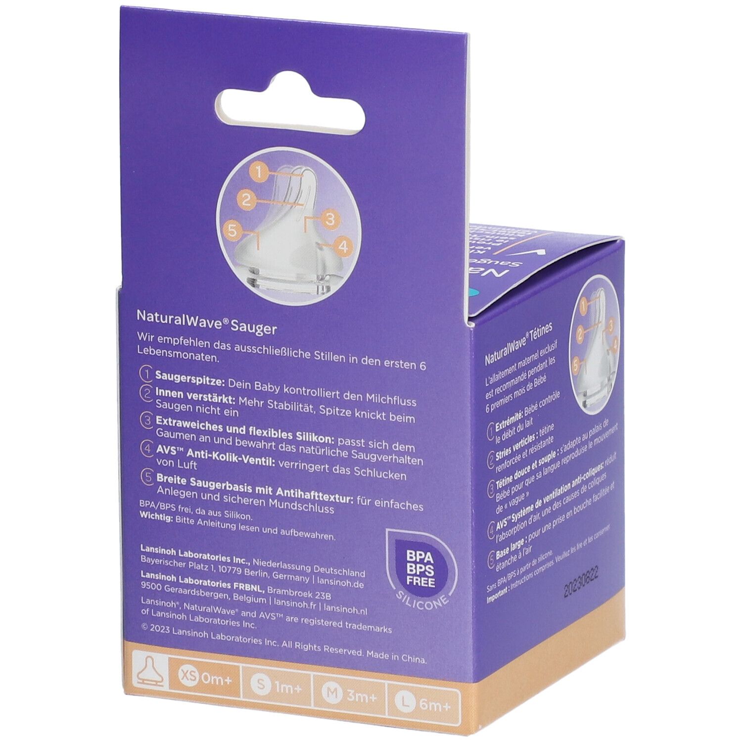 LANSINOH® Sauger NaturalWave® XS