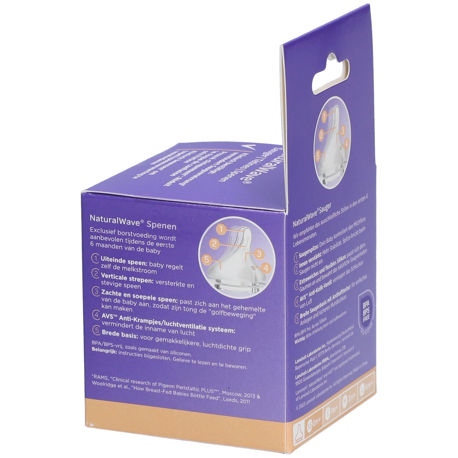 LANSINOH® Sauger NaturalWave® XS