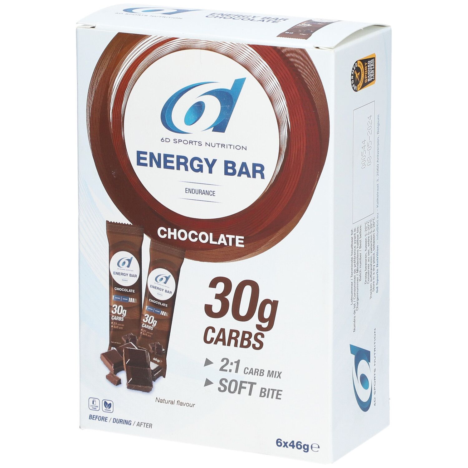 6D Sports Nutrition Energy Bar Chocolat