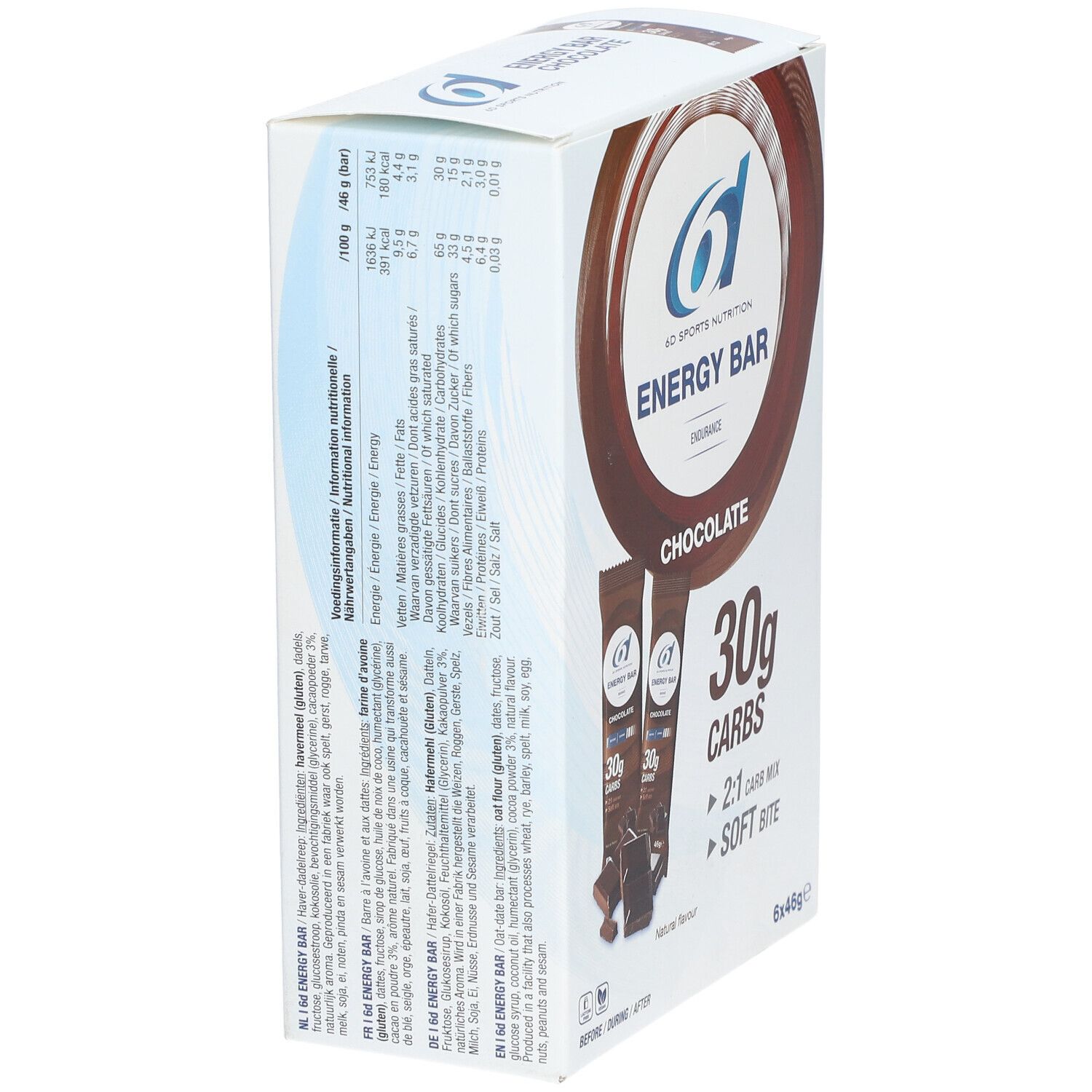 6D Sports Nutrition Energy Bar Chocolat