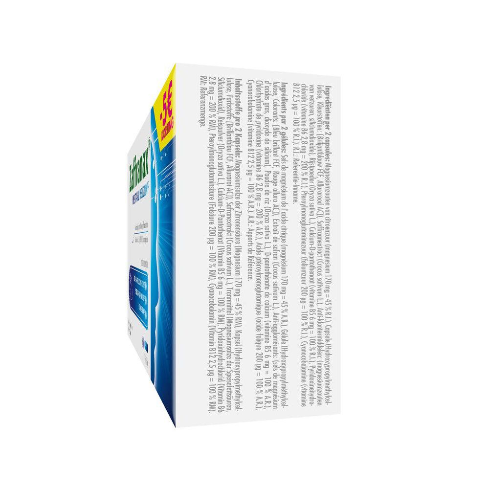 Dos de la boîte Zaffranax. Contient des informations sur les ingrédients et les valeurs nutritionnelles.