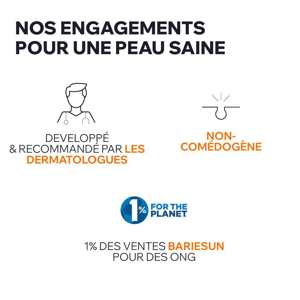 Uriage Eau Thermale Bariésun. Pour une peau saine. Texte et logos.