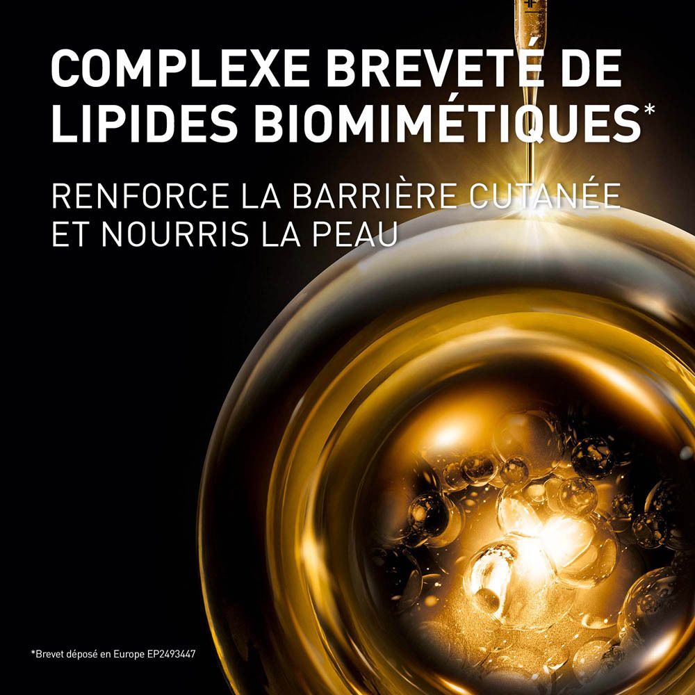 Complexe de lipides biomimétiques. Texte : Renforce la barrière cutanée.