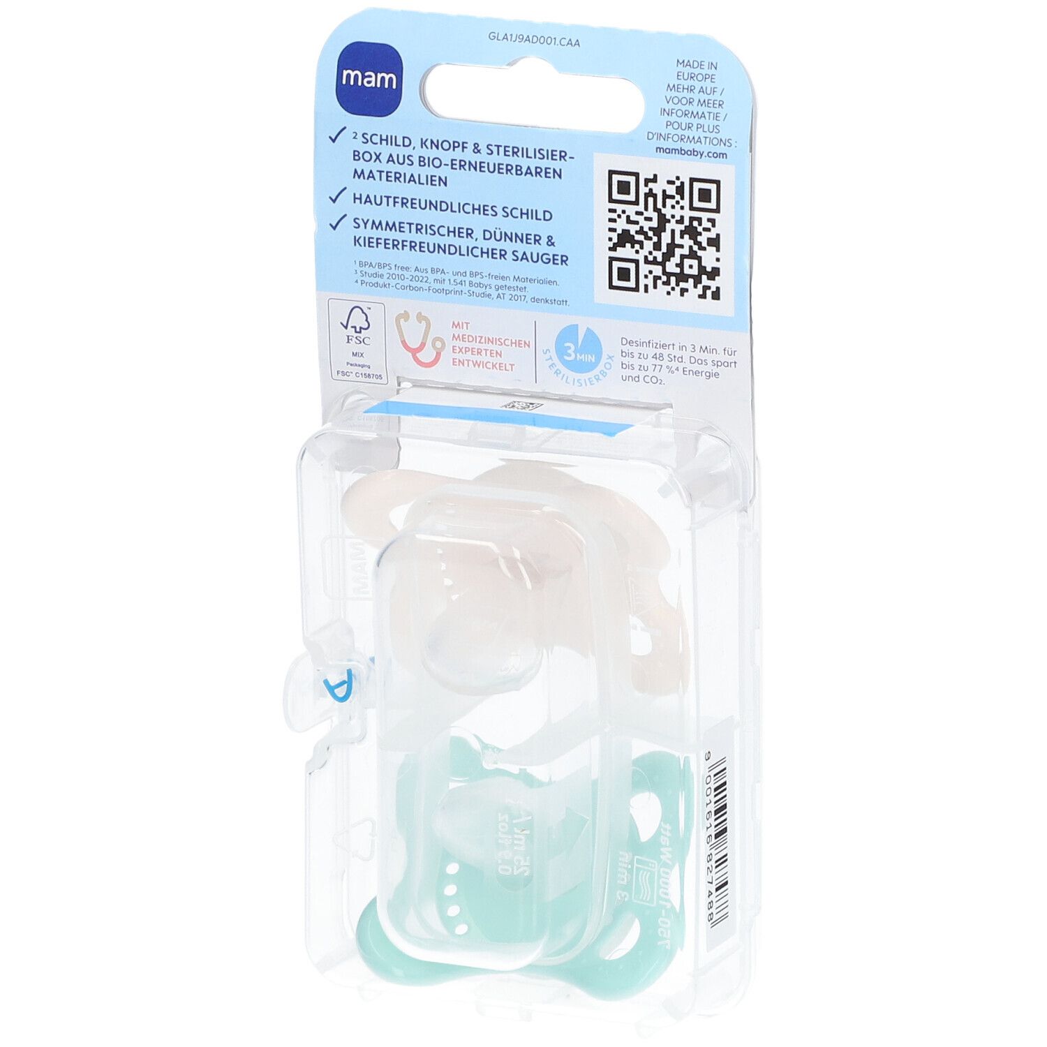 MAM Original Pure Night Silicone Tétines 0-6 (couleur au choix)