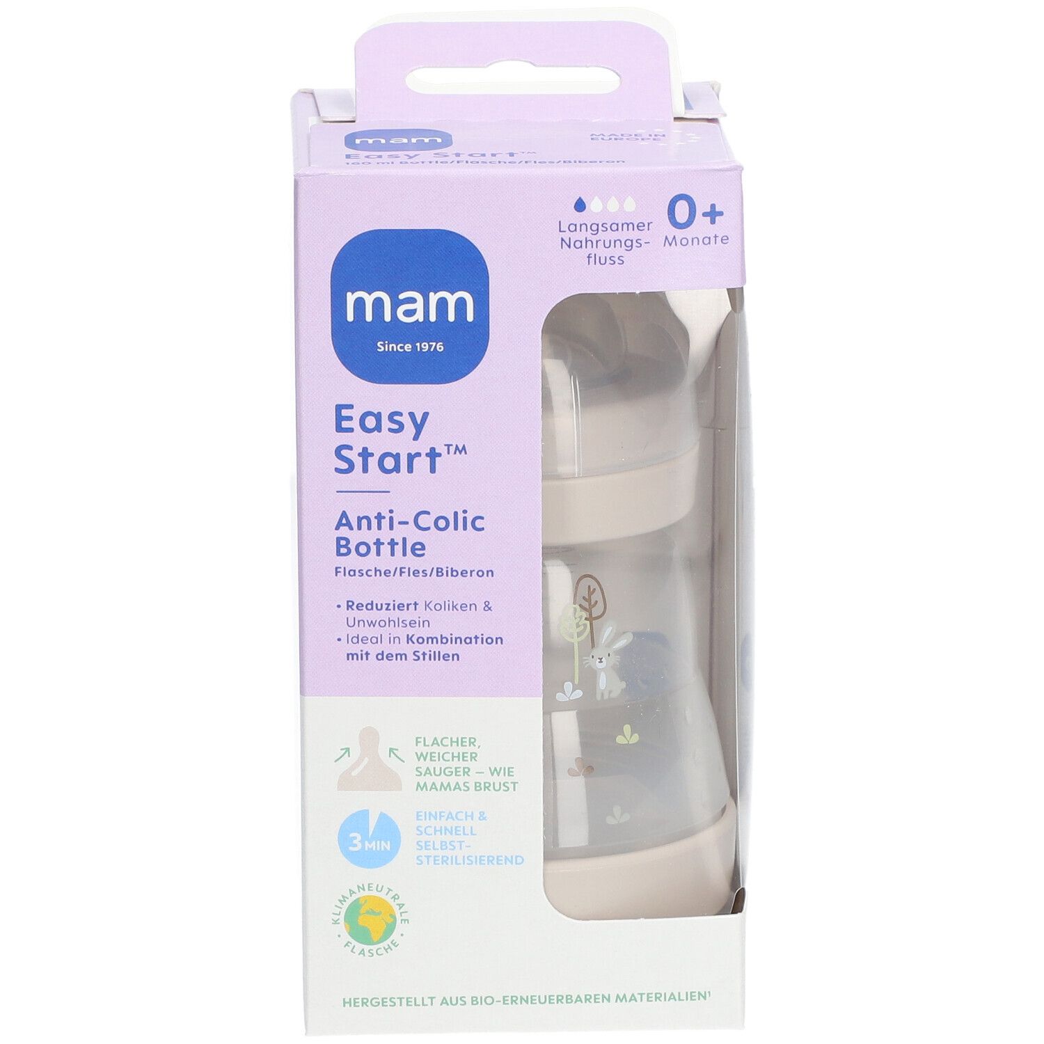 MAM Easy Start™ Biberon anti-coliques beige 160 ml - 0 mois et +