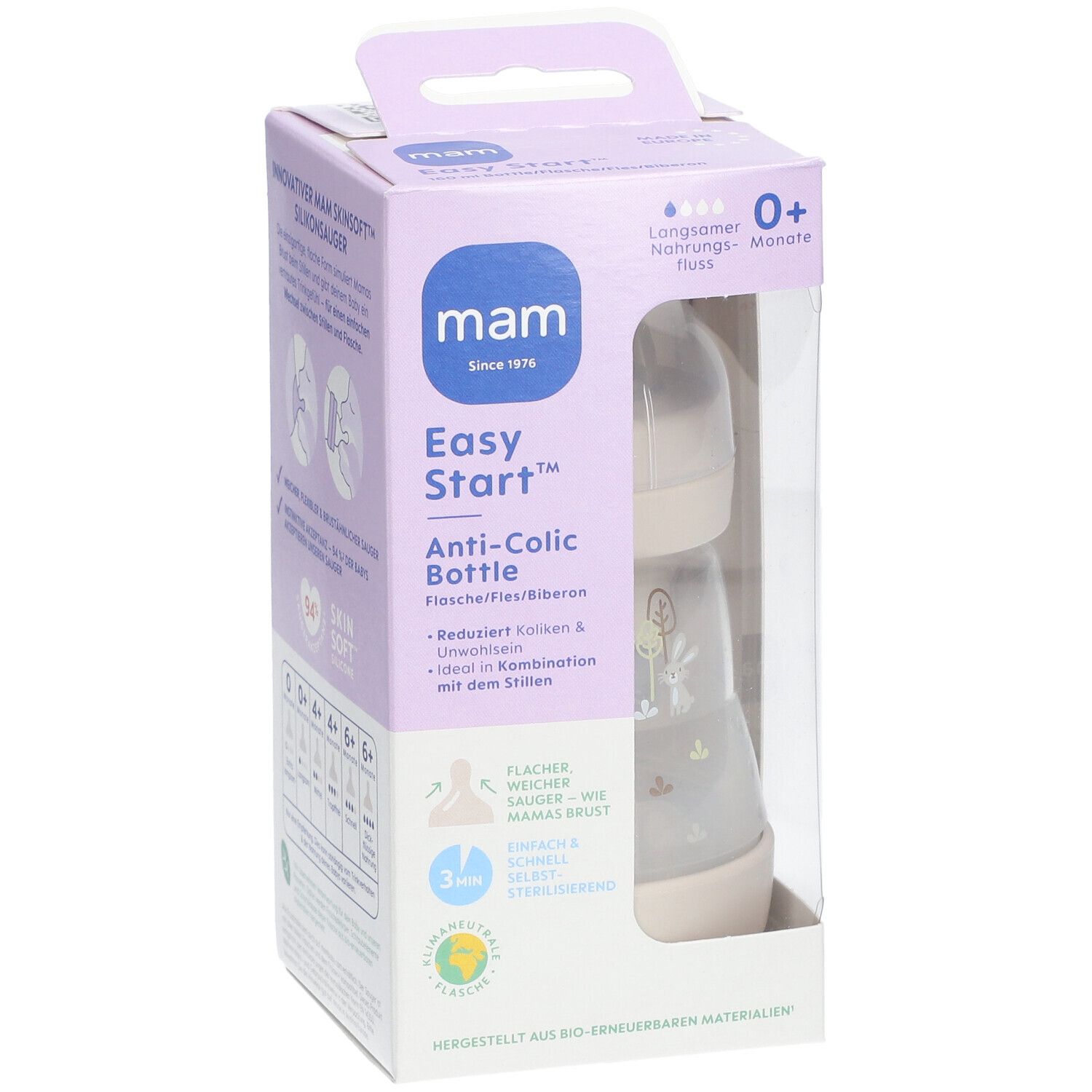 MAM Easy Start™ Biberon anti-coliques beige 160 ml - 0 mois et +