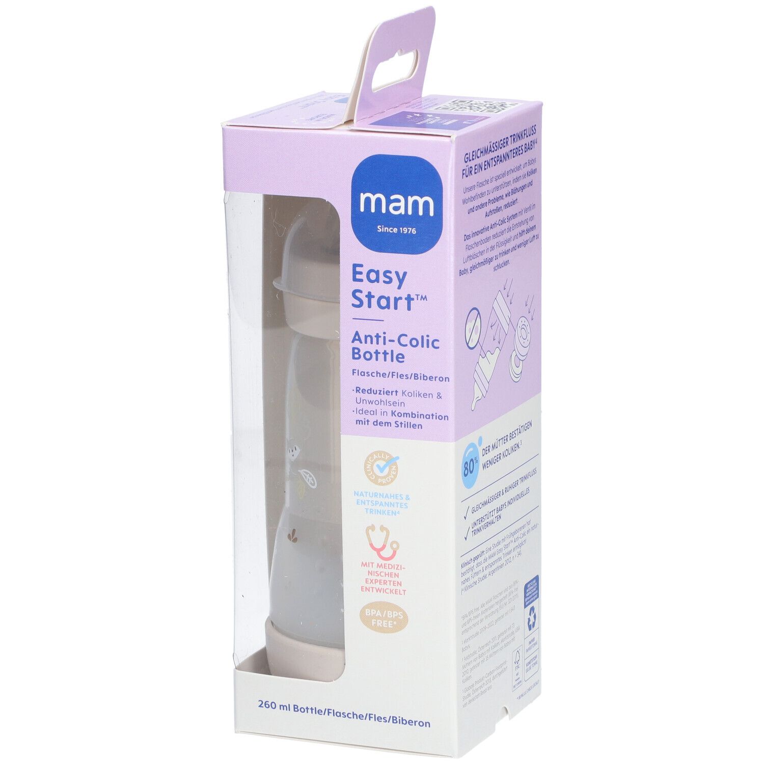 MAM Biberon Easy Start™ Uni anti-colique 0+ mois