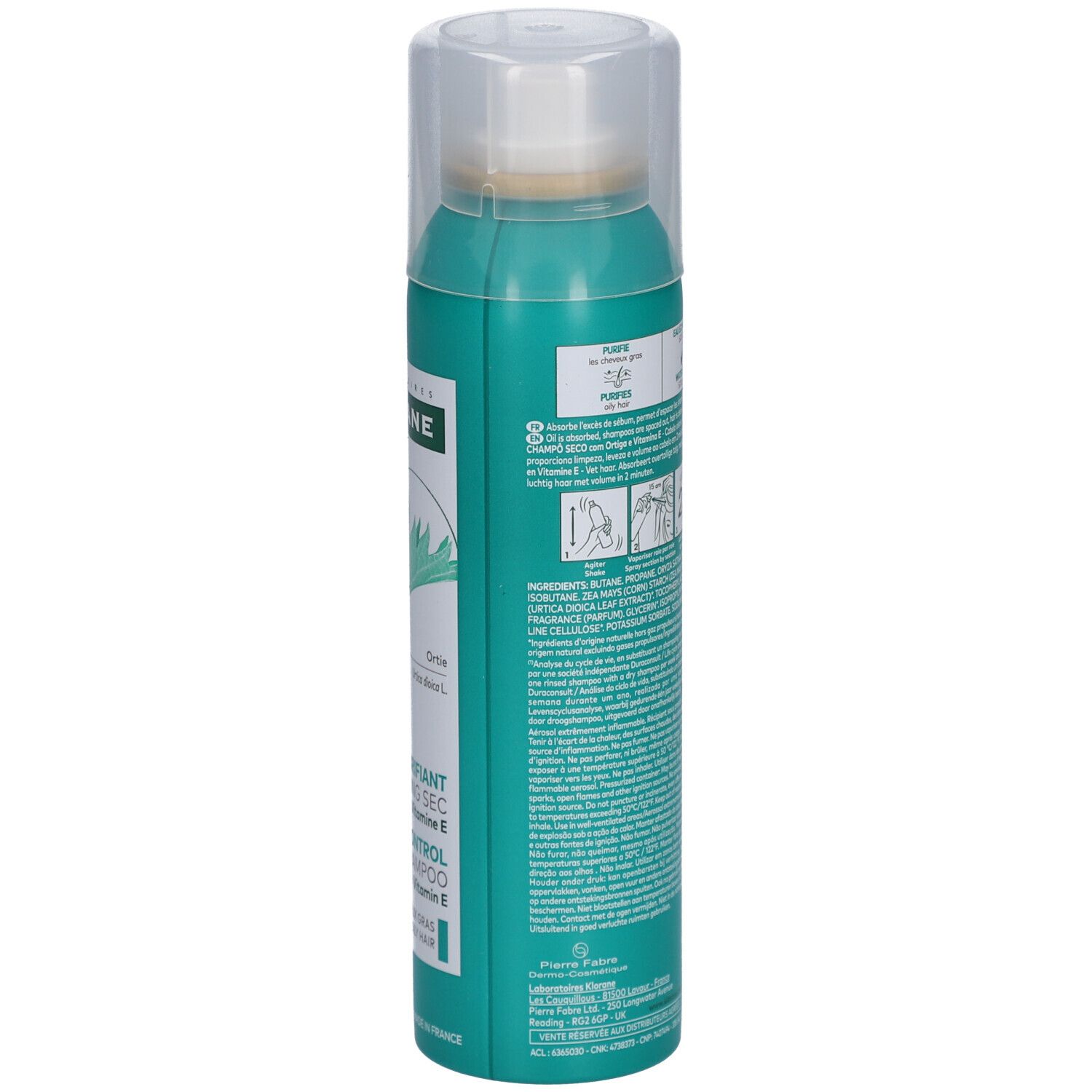 Klorane Shampooing Sec à l'Extrait d'Ortie