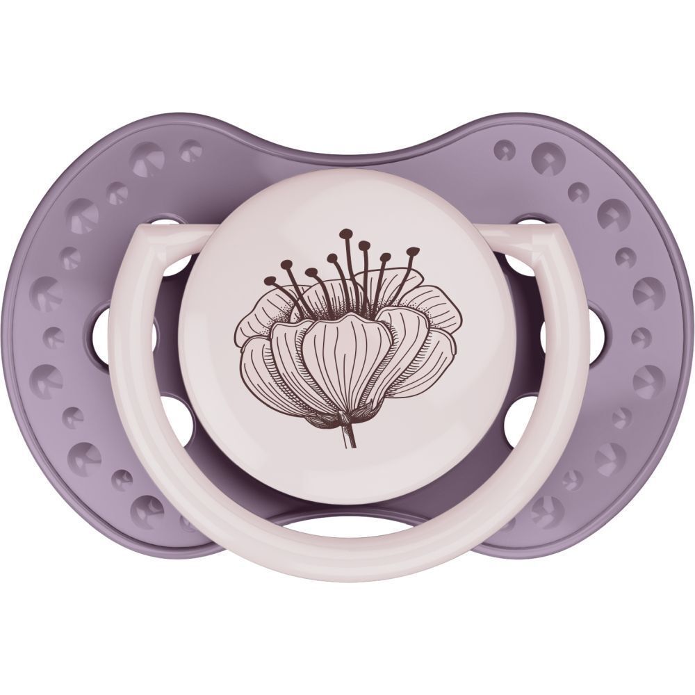 Difrax Schnuller Dynamic Botanic Pink - Lila 6-18m