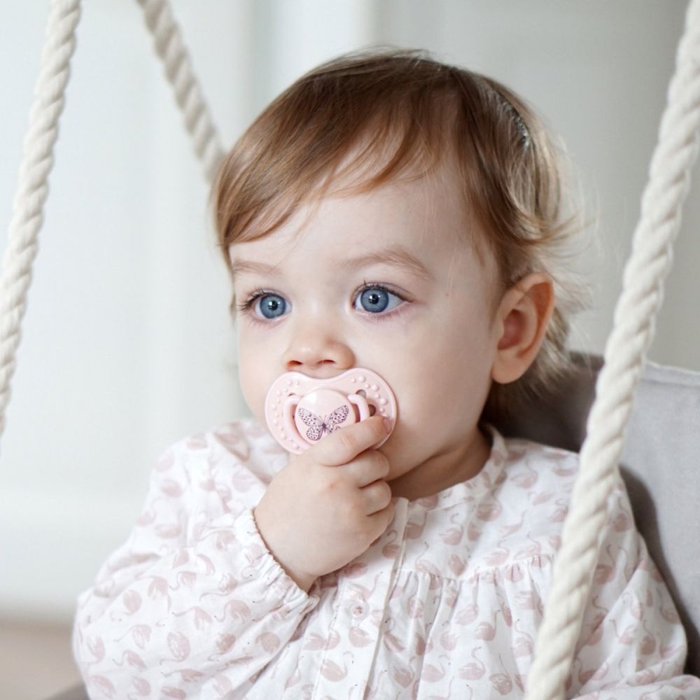 Difrax Schnuller Dynamic Botanic Pink - Lila 6-18m