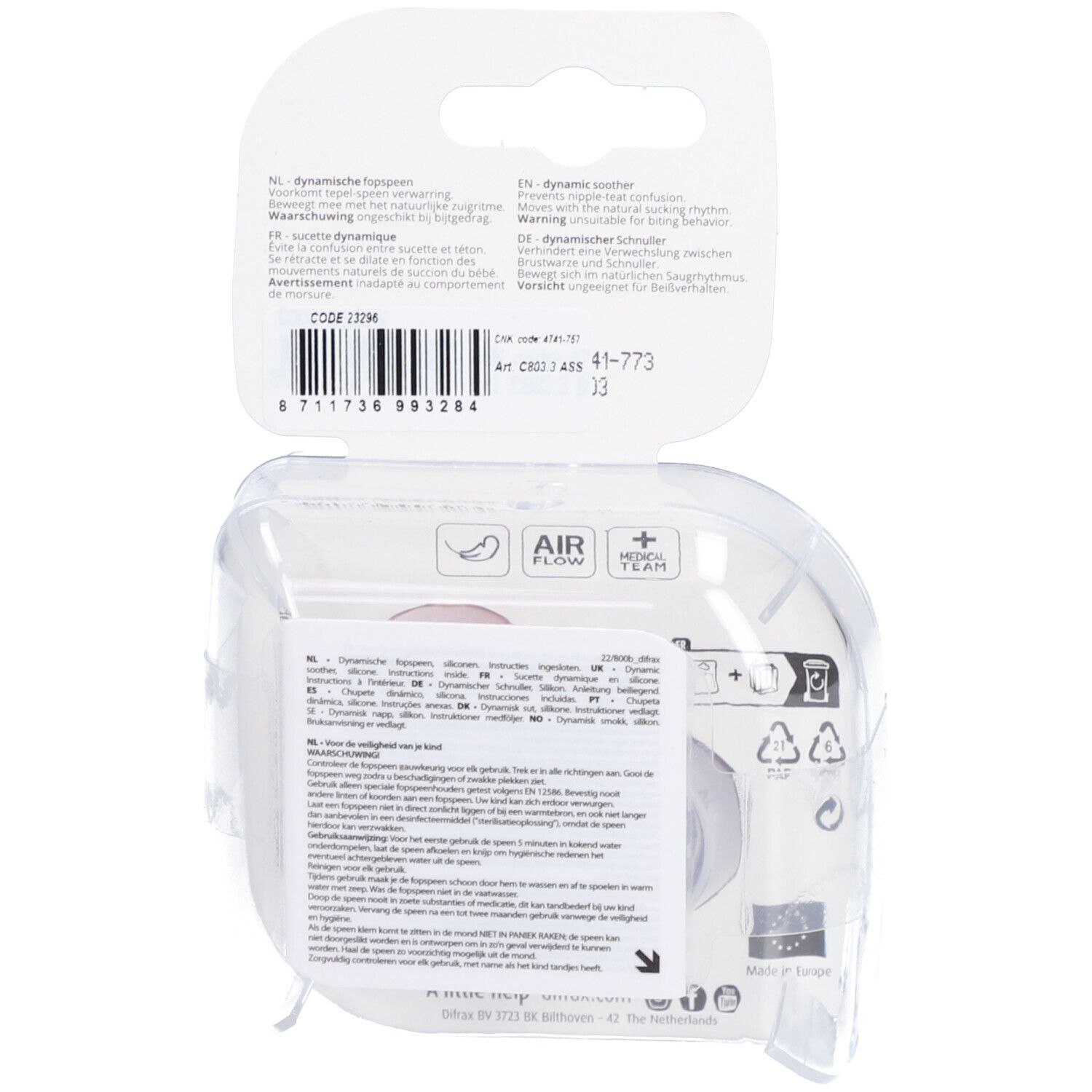 Difrax Sucette Dynamisch Botanisch 18m+