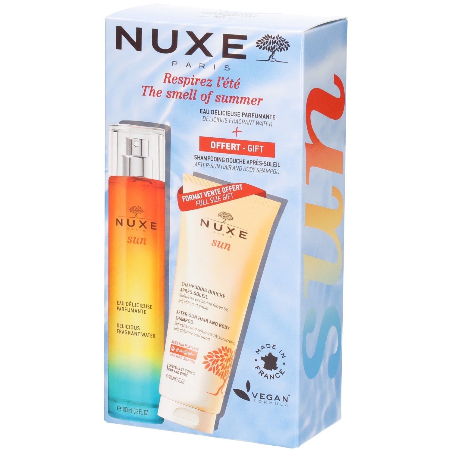 Nuxe Sun Set: Duftendes Wasser und After-Sun Shampoo.
