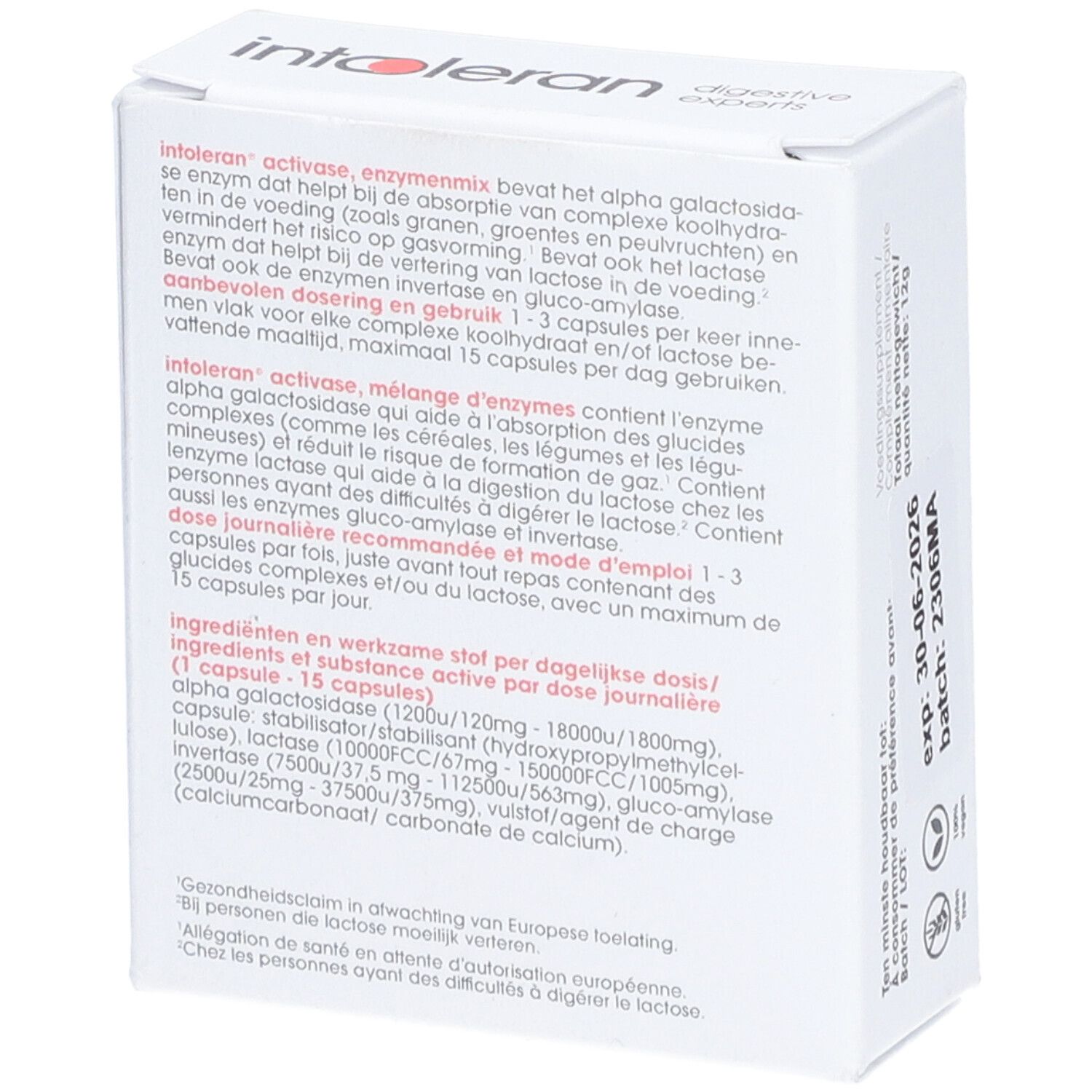 Intoleran - Activase - Mélange d'enzymes pour digestion