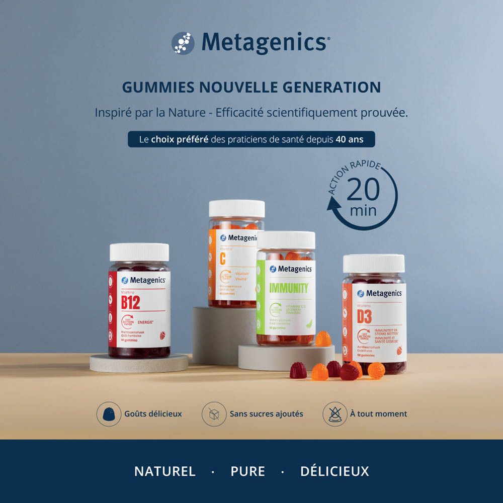Vitamine B12 500 mcg Framboise Gommes