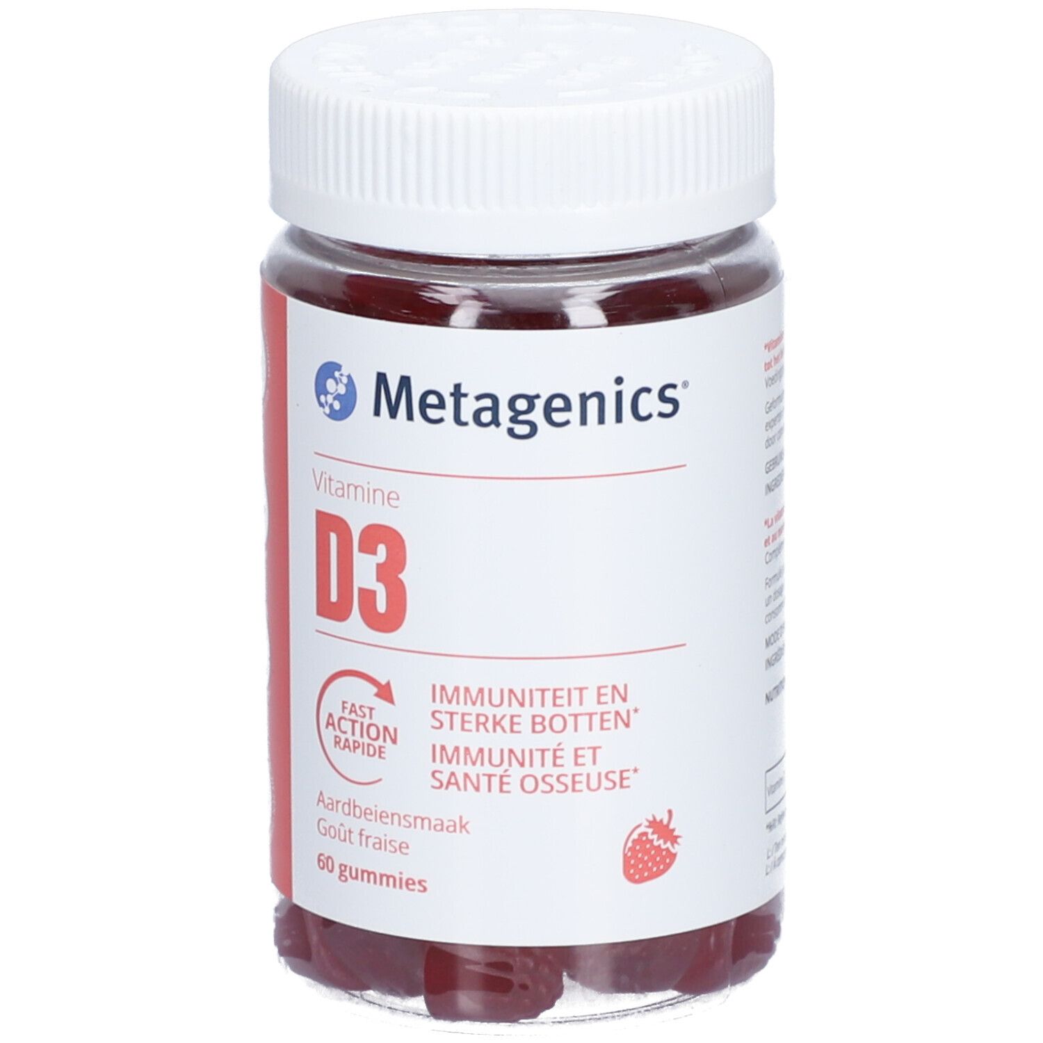 Vitamine D 1000IE Aardbeien 60 gummies