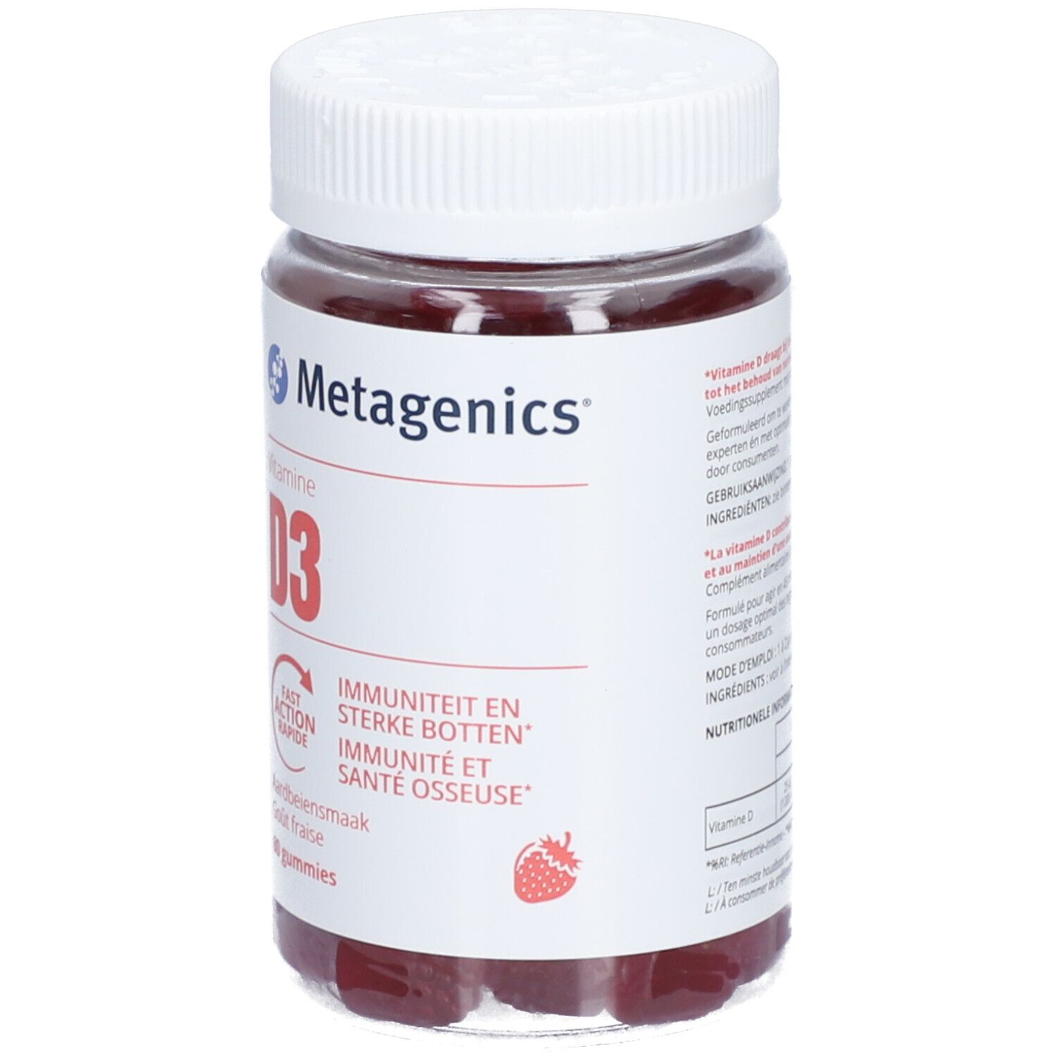 Vitamine D 1000IE Aardbeien 60 gummies