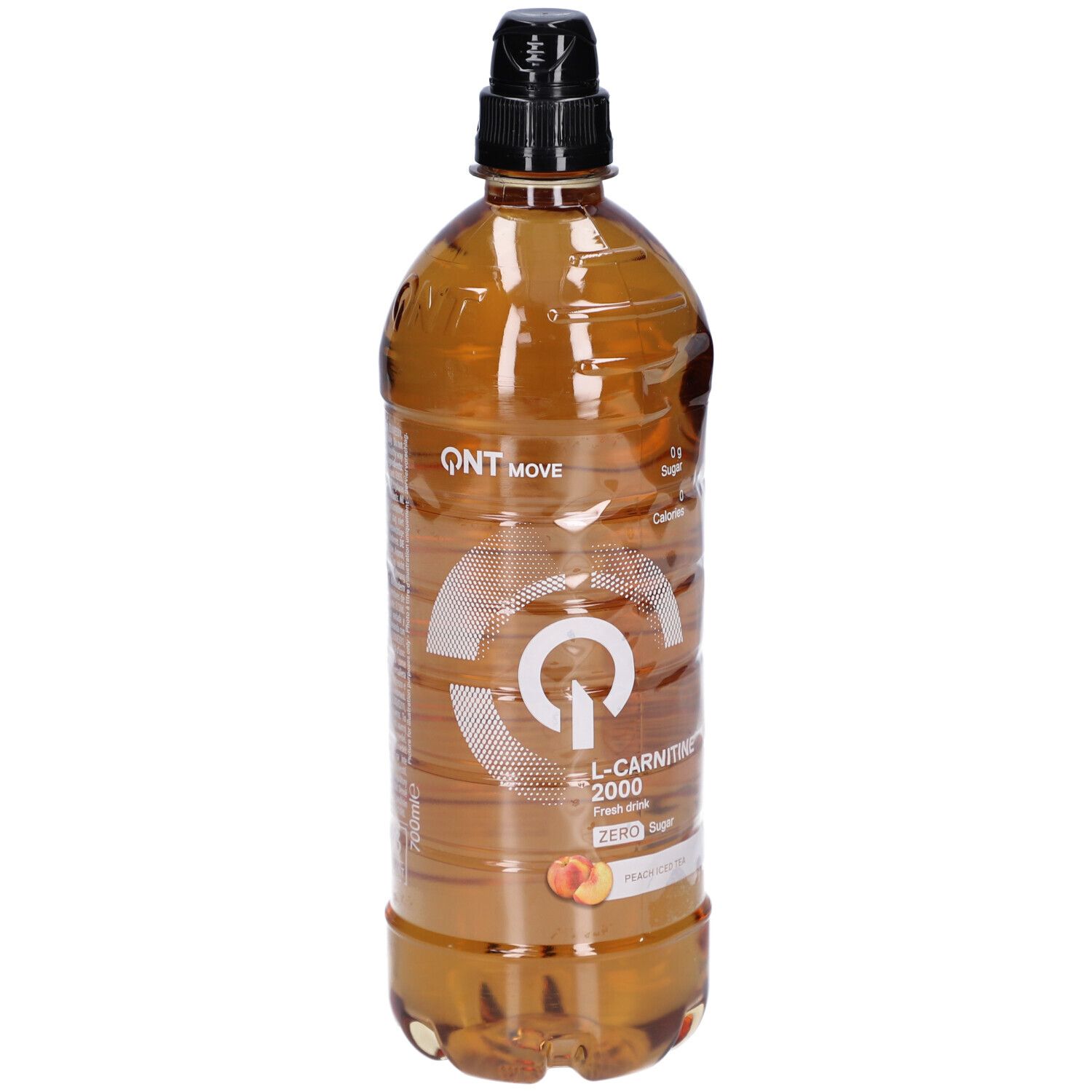 QNT L-Carnitin 2000 mg kalorienfreier Pfirsich-Eistee