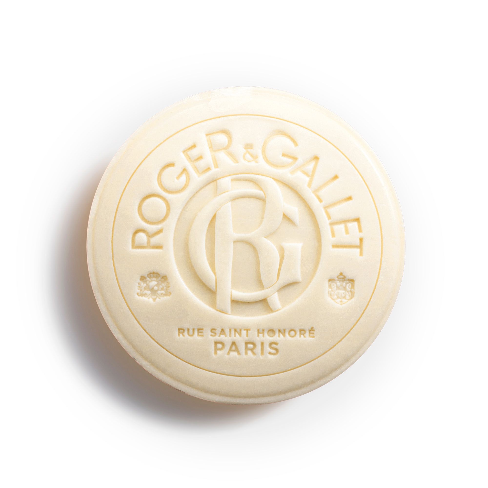 Boîte grise. "Roger & Gallet Cologne Twist" sur la boîte.