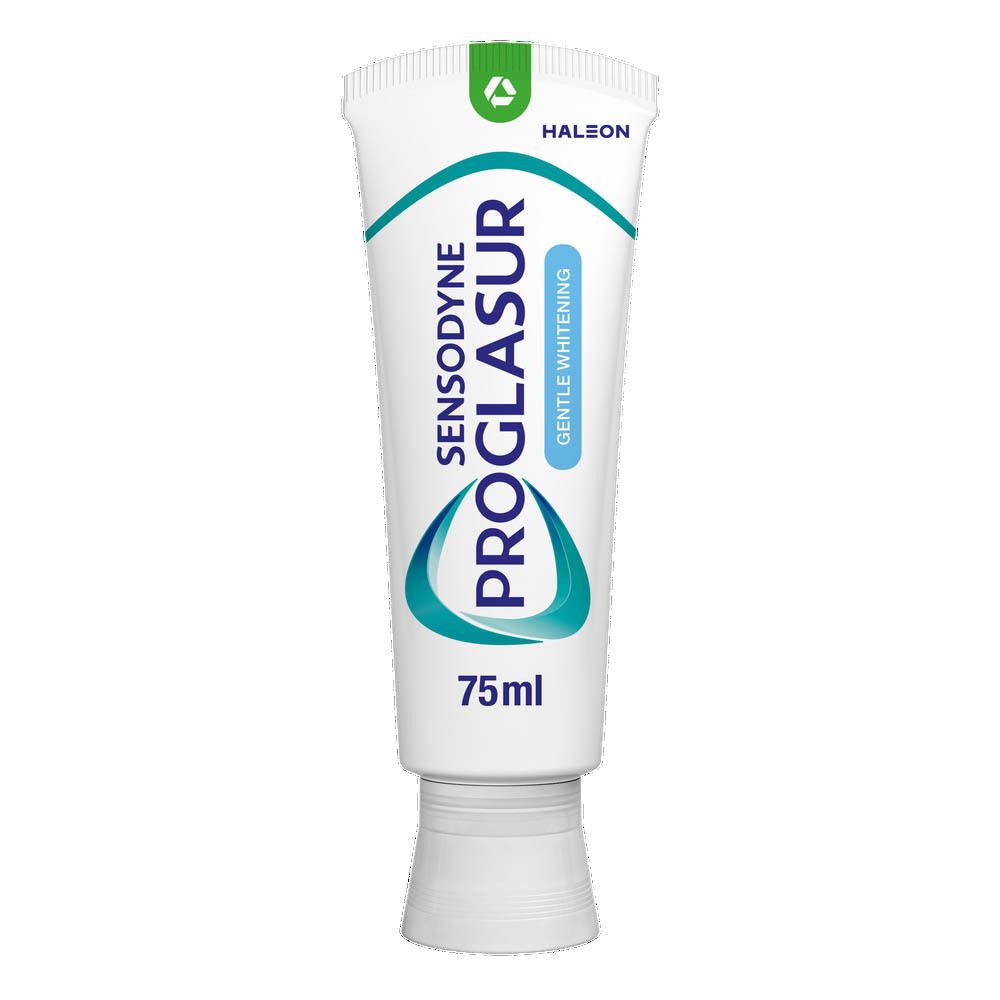 Tube de dentifrice. Sensodyne Proglasur, blanchiment doux. 75ml.
