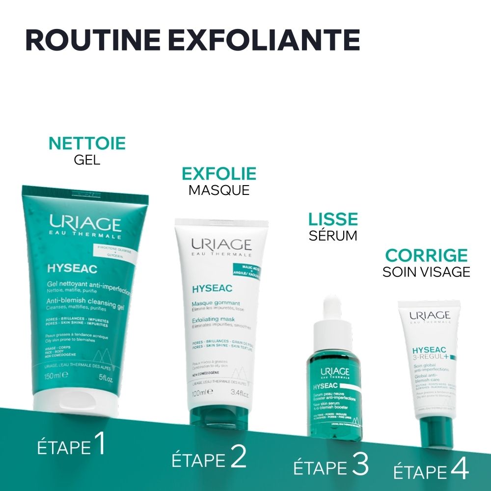 Uriage Hyséac Masque Gommant: Recommandé par les dermatologues.