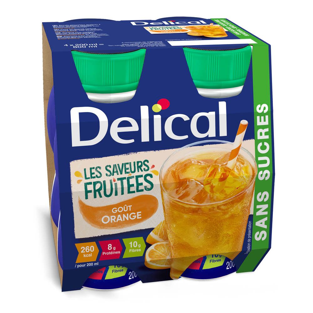 Delical Les Saveurs Fruitées Sans Sucres - Orange
