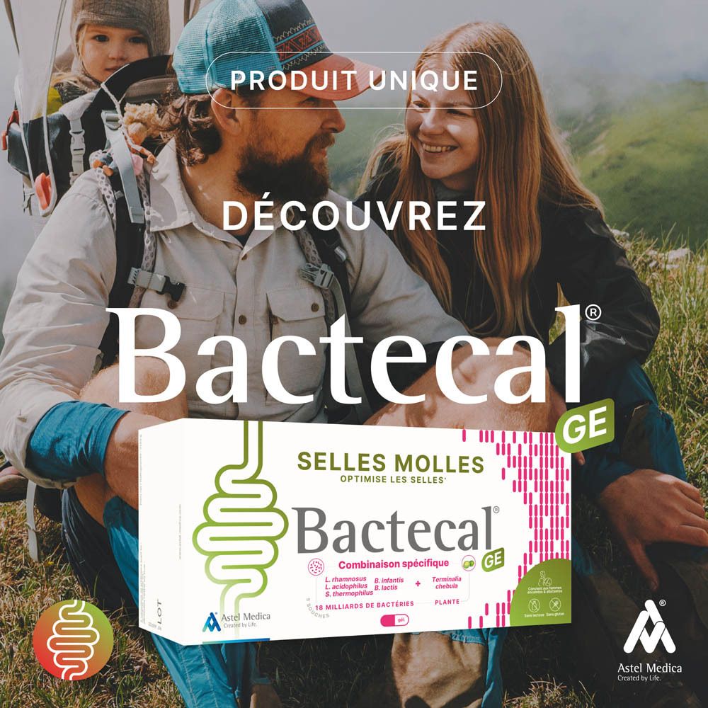 Bactecal GE: Boîte pour selles molles, 64 gélules.
