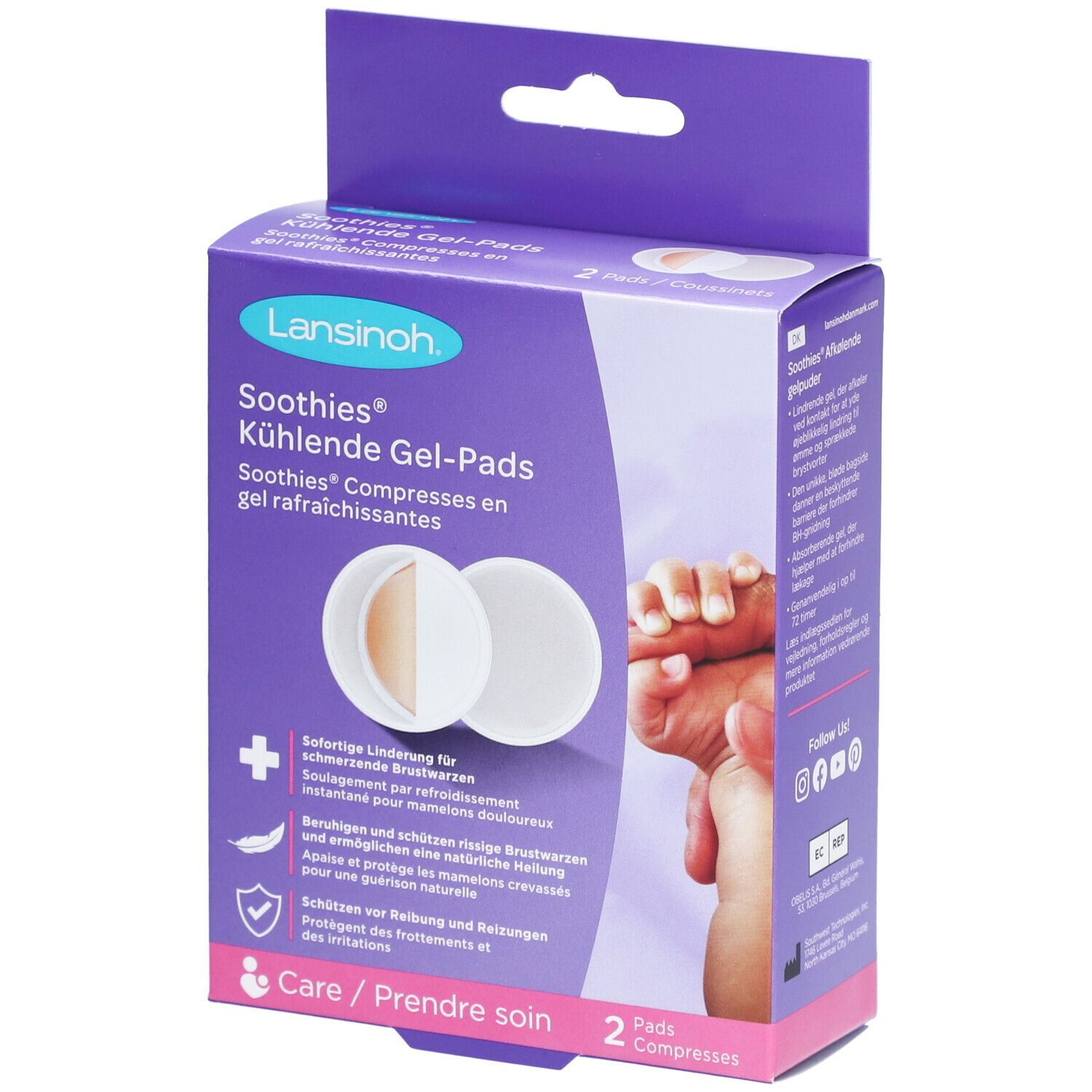 Lansinoh Soothies Brustpads Beruhigendes Kühlungsgel