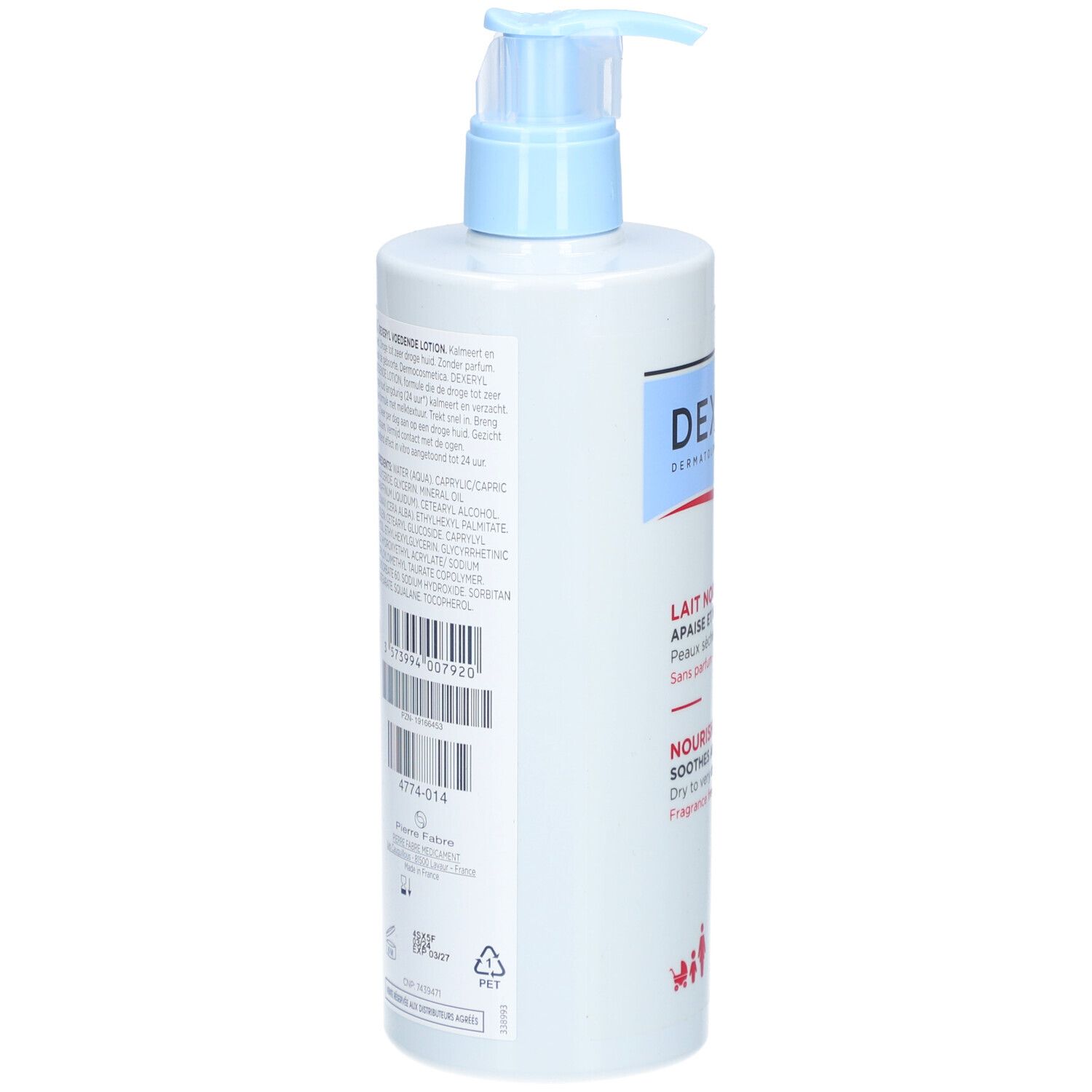 Dexeryl® Nourishing Lotion Flasche mit Pumpspender, 500ml.
