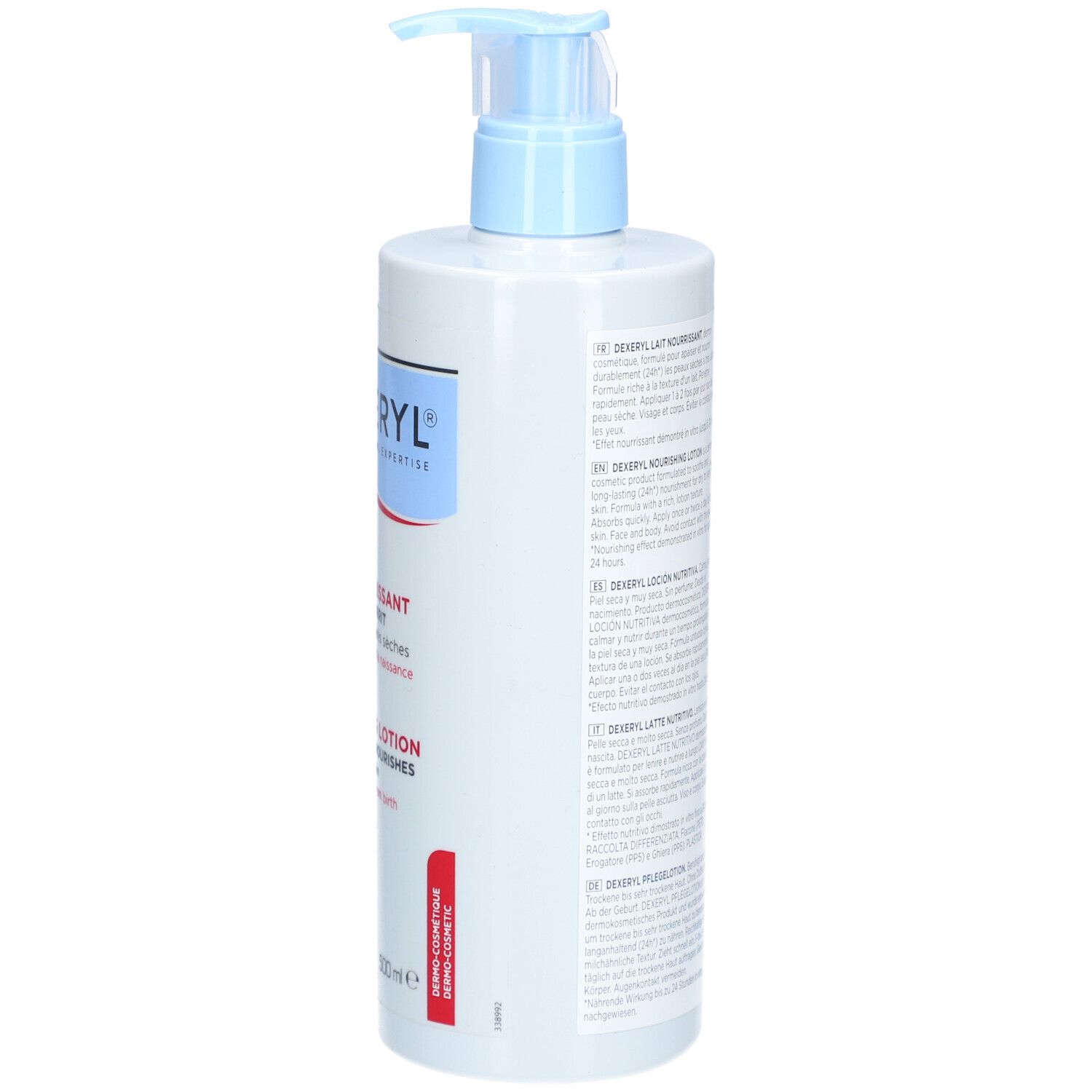 Dexeryl® Nourishing Lotion Flasche mit Pumpspender, 500ml.