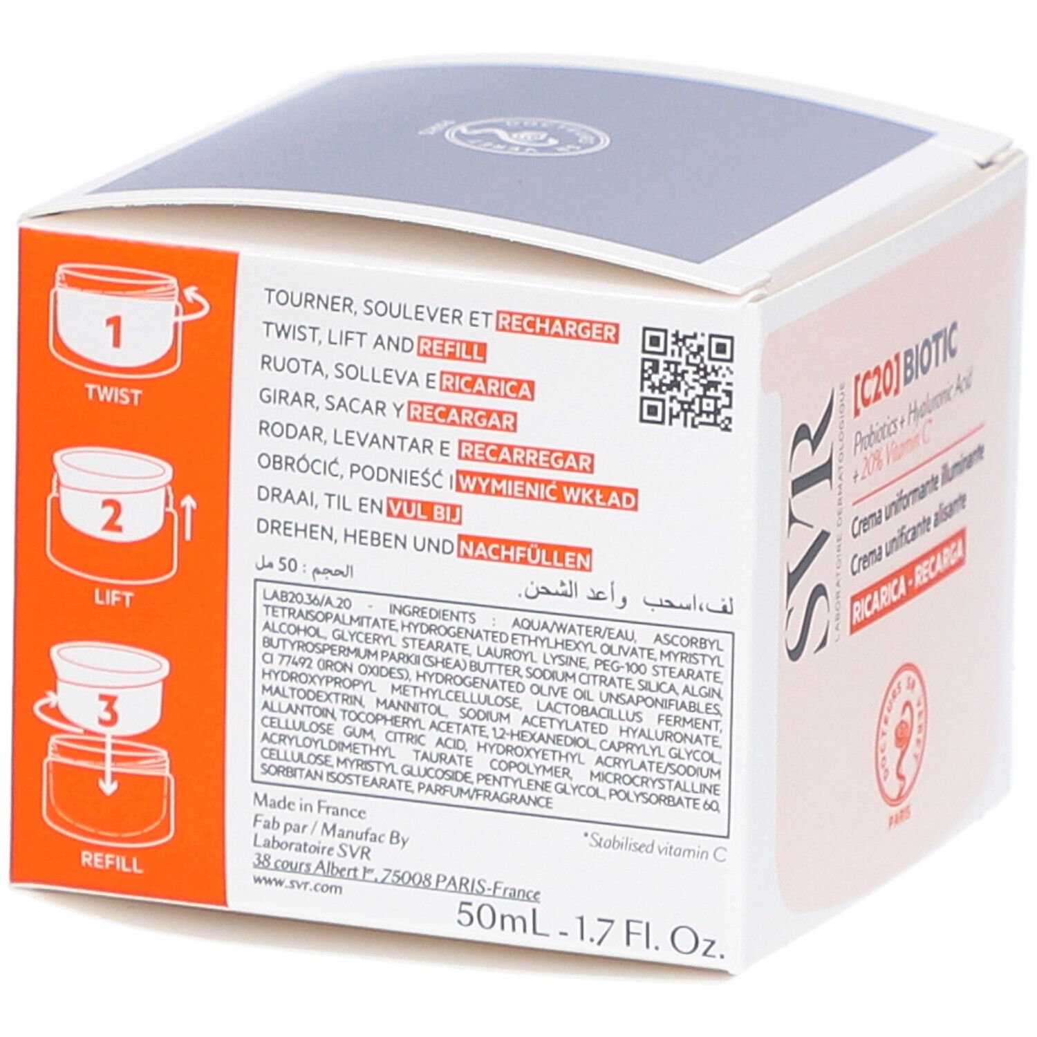SVR [C20] Biotic Crème Régénérante Éclat | Nachfüllpackung