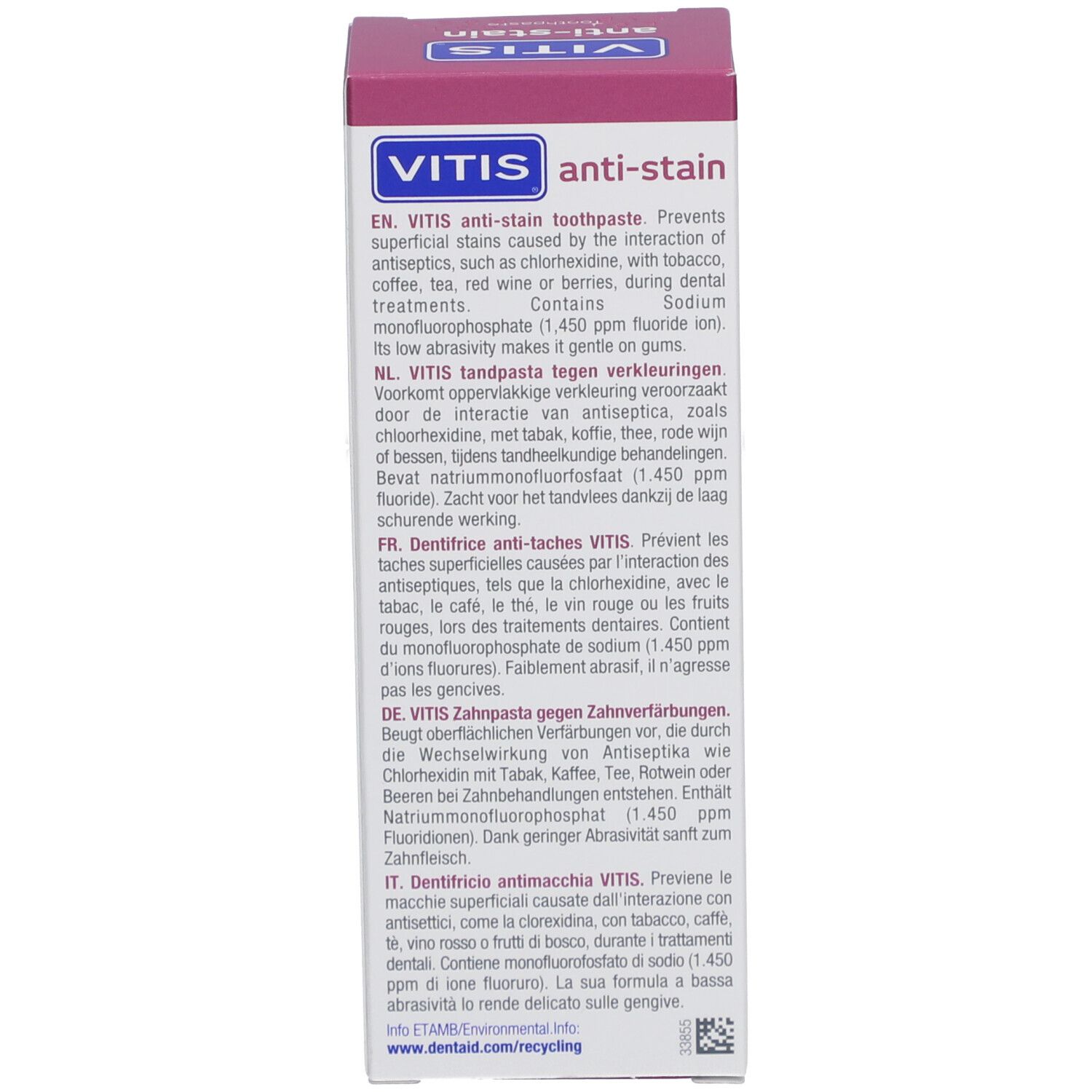 Vitis Anti-Flecken Zahnpasta