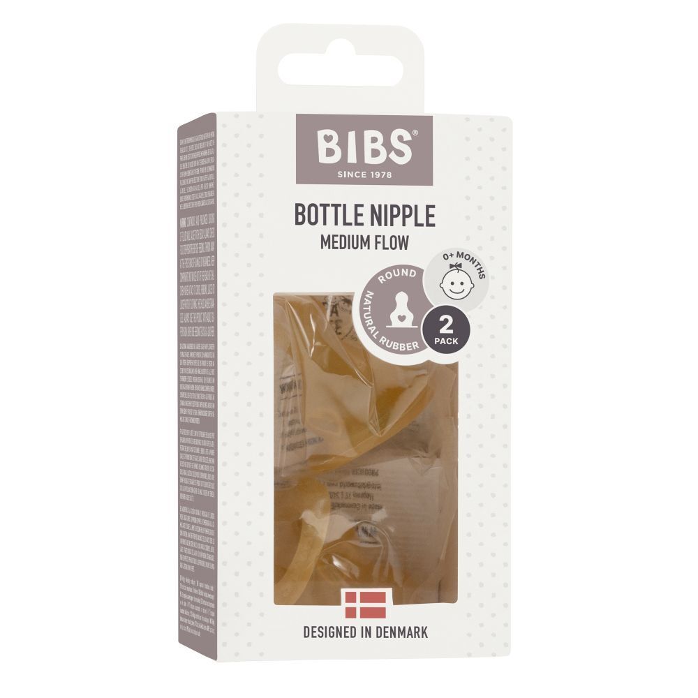BIBS Pack Duo de Tétines Medium Flow 0mois et +