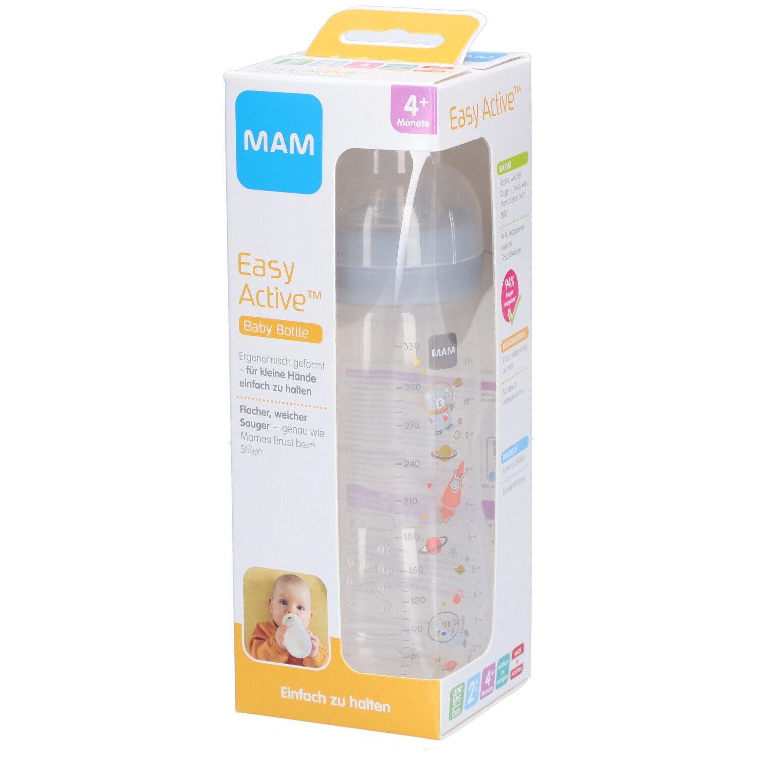 MAM Easy Active™ Biberon Unisex 4 Mois et +