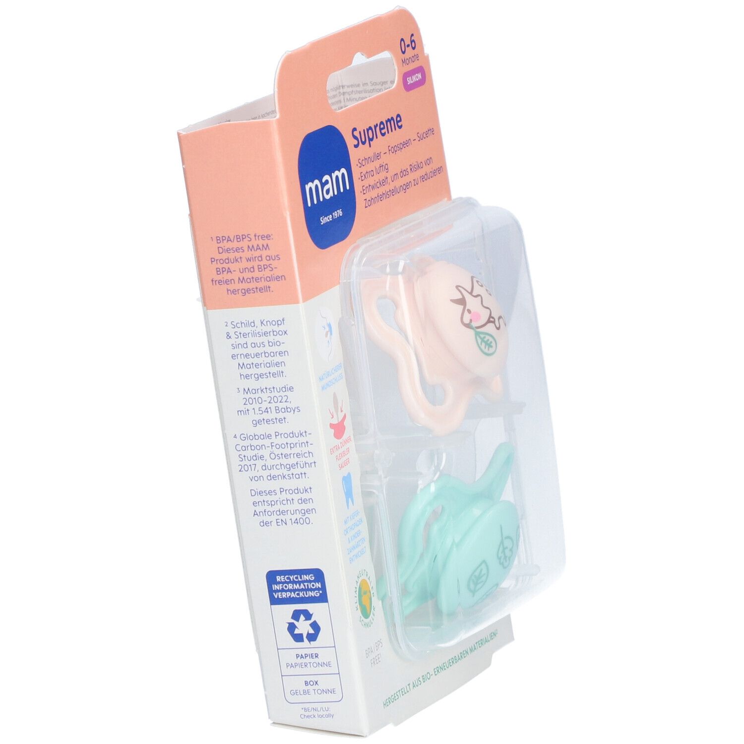 MAM Supreme Tétine Silicone Unisexe 0-6 mois