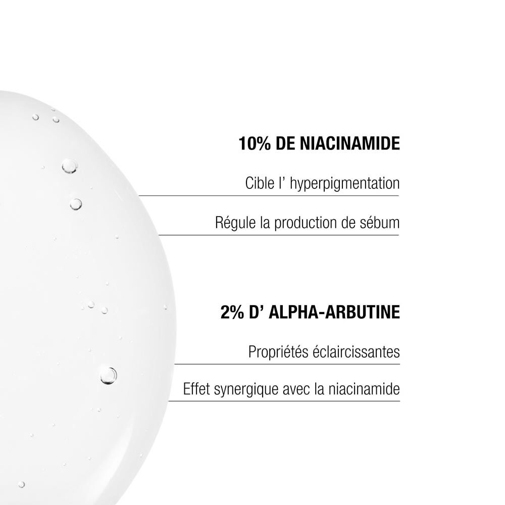 Braune Glasflasche mit Pipette, gefüllt mit 'THE REMEDY NIACINAMIDE CONCENTRATE'.