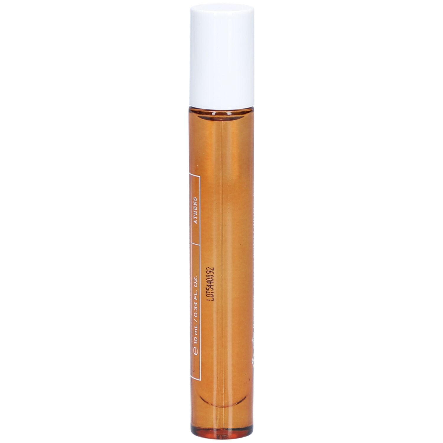 Roll-on-Flakon mit weißem Deckel. Aufschrift: Eau de Toilette.