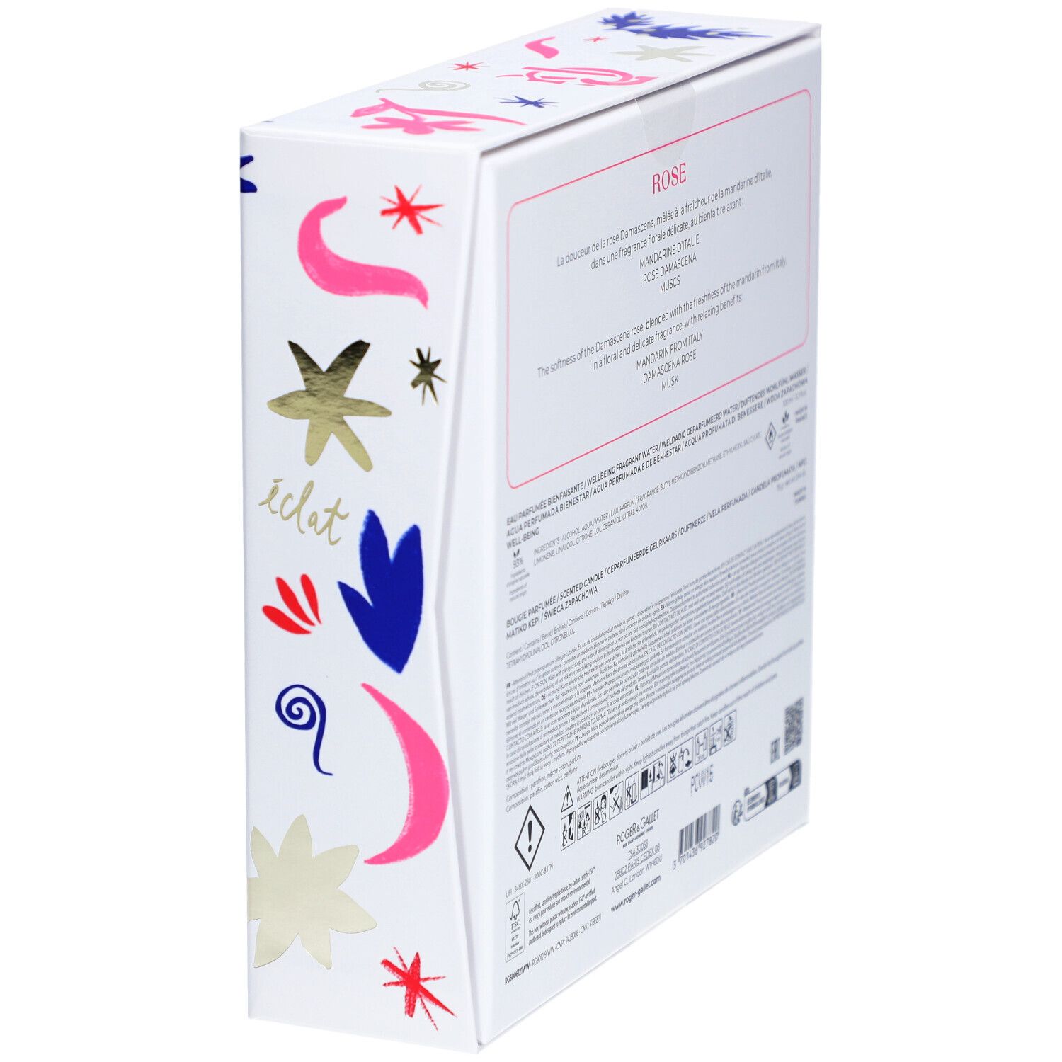 Roger & Gallet Weihnachtsset Rose Eau Parfumée + Kerze