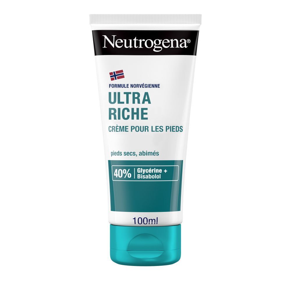 Neutrogena Ultra Rich Fußcreme in einer Tube mit norwegischer Formel.