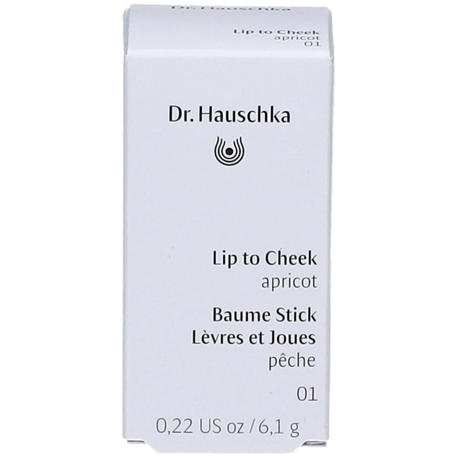 Weiße Produktverpackung mit Text. Enthält Marke, Produktbezeichnung und Größe.