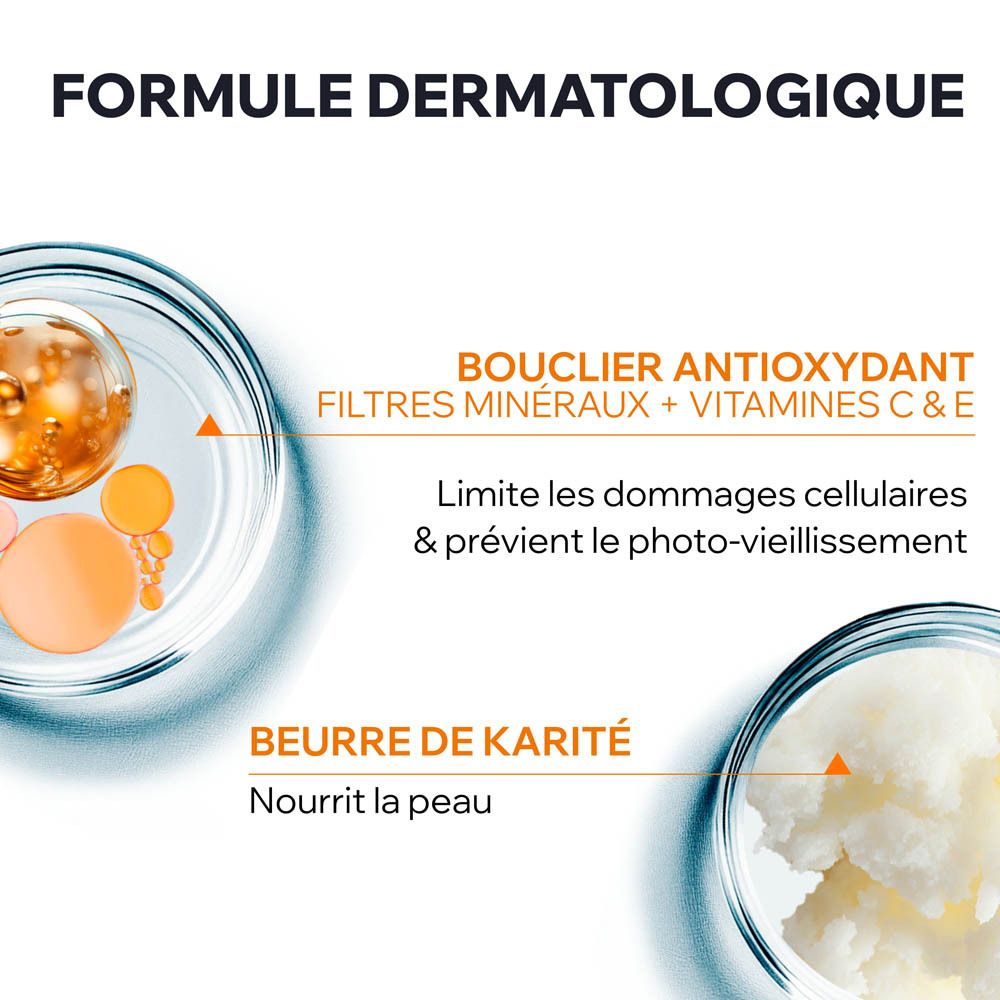 Uriage Bariésun Mineralstift SPF 50+. Technologie de protection solaire. Protection solaire. UVB/UVA.